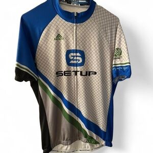 Ascend Blue and Gray Men's Cycling Jersey​​